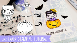 One Layer Stamping Tutorial: Anleitung zum Stempelset "Happy Halloween"