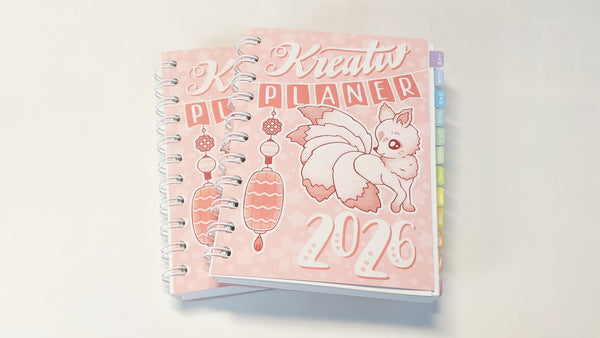 Kreativ Planer 2026 POCKET Version A6 ♥ SPIRALBINDUNG ♥ inkl. Coloring Book