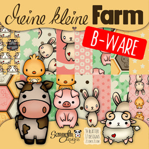 B-WARE ♥ Designpapier 14,8 cm x 14,8 cm ♥ Meine kleine Farm ♥