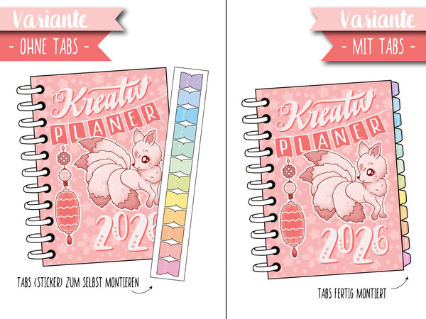 Kreativ Planer 2026 POCKET Version A6 ♥ SPIRALBINDUNG ♥ inkl. Coloring Book