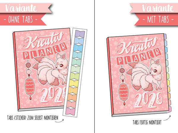 Kreativ Planer 2026 A5 ♥ NEU jetzt als HARDCOVER ♥ inkl. Coloring Book
