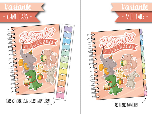 Kreativ Planer 2025 A5 ♥ inkl. Coloring Book