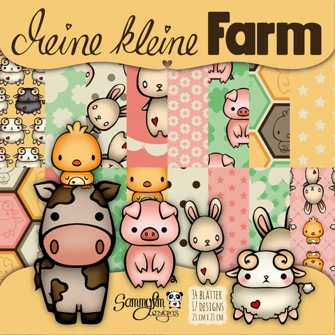 Designpapier 21 cm x 21 cm ♥ Meine kleine Farm ♥