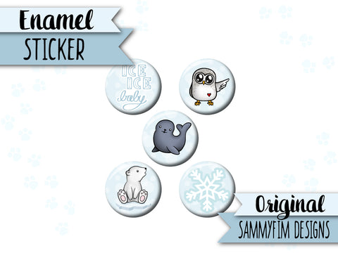 Enamel-Sticker ♥ Abenteuer Arktis ♥ Eisbär
