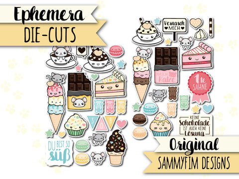 Ephemera Pack (Die-Cuts) ♥ Zuckersüß ♥
