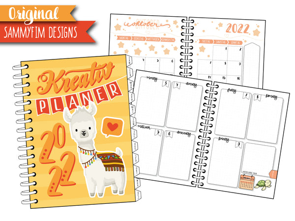 ACHTUNG, ALTER PLANER VOM LETZTEN JAHR ♥ Kreativ Planer 2022 A5 ♥ inkl. Coloring Book