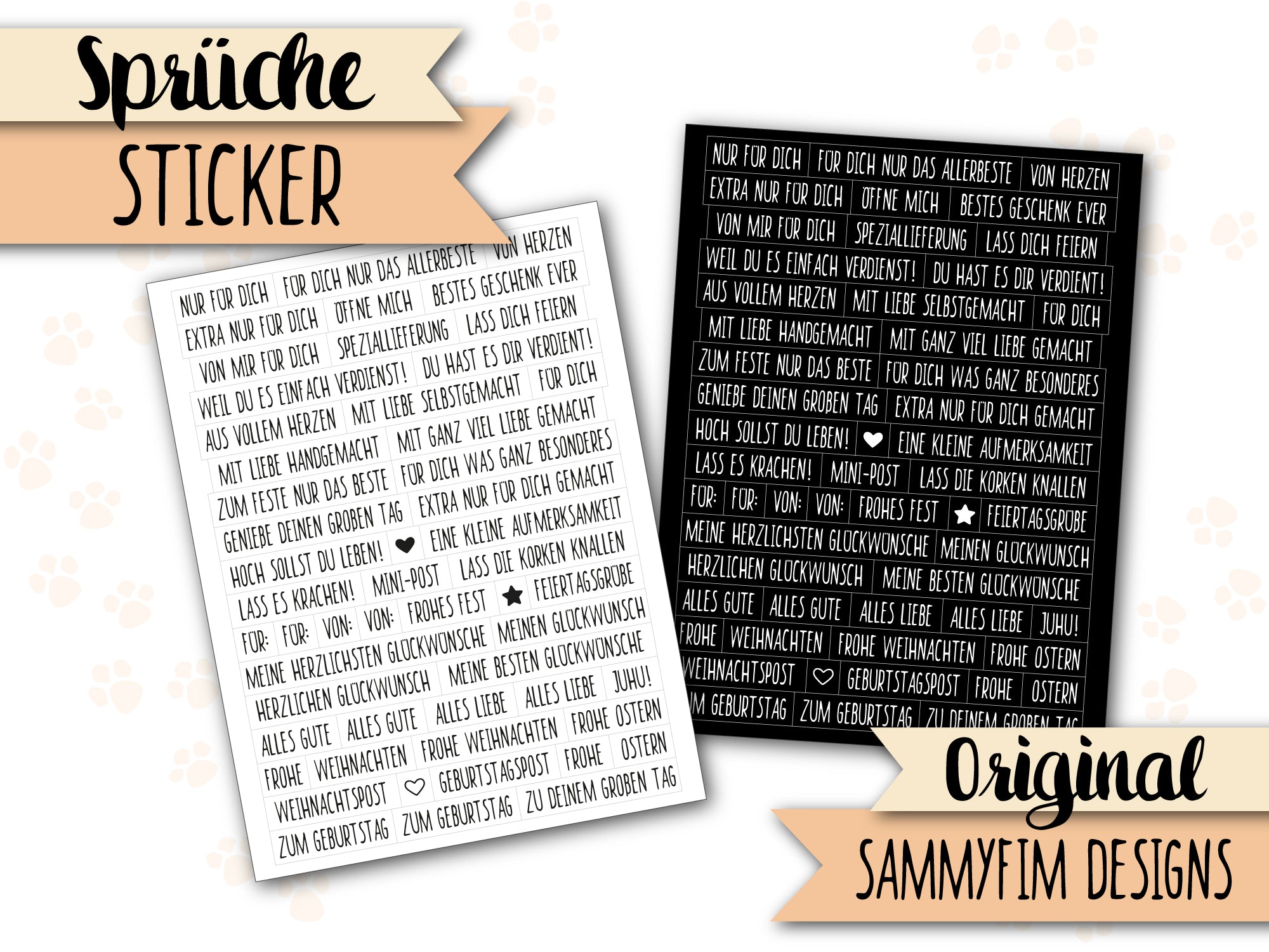 NEU!] Sticker ♥ Geschenke Sprüche ♥ – SammyfimDesigns