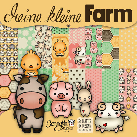 Designpapier 14,8 cm x 14,8 cm ♥ Meine kleine Farm ♥